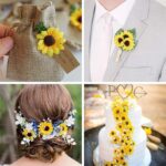 VRB Dec 100 pcs Sunflower Artificial Flowers for Decoration,Artificial Flower,Flowers for Hair Styling,Flowers for Pooja,Plastic Flowers for Home Decor,Diwali,Christmas,Floating Flowers. (100 Pcs)