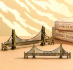 VRB Dec Brass 1 Set for Statue Study Office Desk Decor Showpiece Gift Decoration Accessories Items Decorative Showpeice for Home (London Bridge), Gold