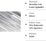 VRB Dec 3 MTR 60 Inch Net Gold Cloth for Decoration,Baby Photoshoot Props Cloth for Decoration,Parties,Costumes, Gift Packing,Party Decor,Backdrop for Wedding mandap,Pooja (Silver Metallic, 3 MTR)