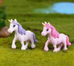 VRB Dec 4Pcs Miniature Decor Items/Miniature/Miniature Toys for Garden,Toys for Garden/Miniature Garden Accessories for Home Decor,Figurines, Cake Decoration Items (Unicorn - 4Pcs)