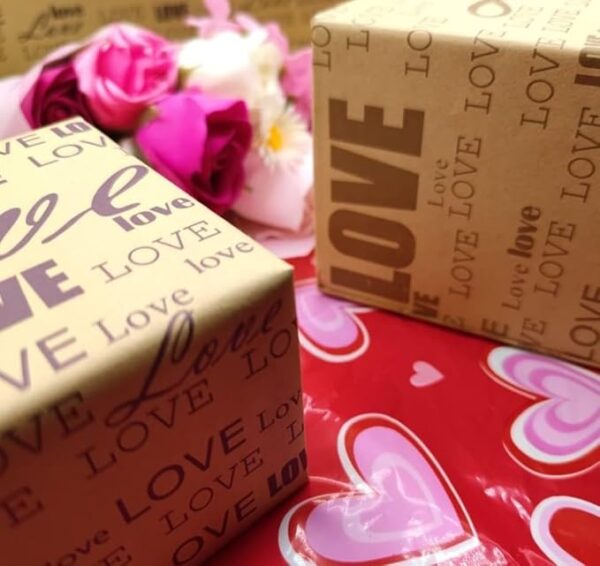 VRB Dec 20pcs Gift Wrapping Paper Sheet/Gift Paper For packing/Gift Papers Sheets/Gift Wrapper/Gift Packing Material Wrapping Paper for Gift Packing Birthday,Anniversary,Diwali,Christmas.(I love U Design)