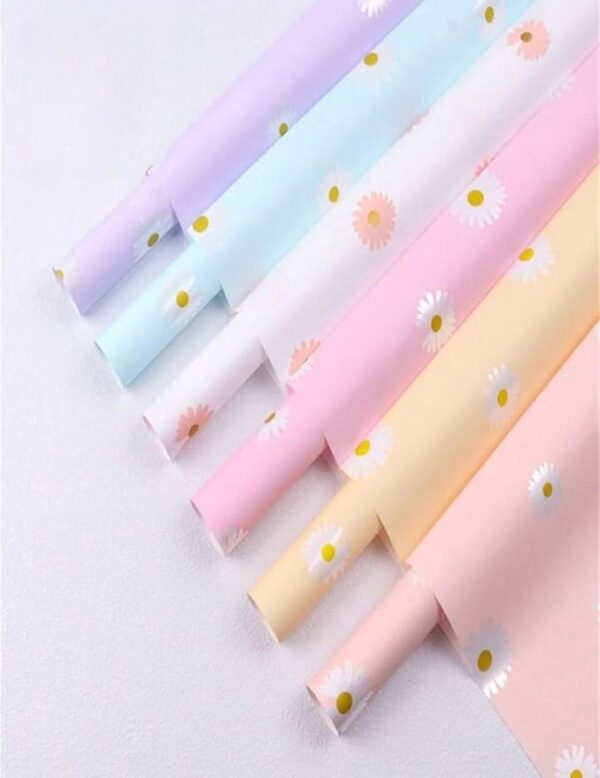 VRB Dec 20pcs Gift Wrapping Paper Sheet/Gift Paper For packing/Gift Papers Sheets/Gift Wrapper/Gift Packing Material Wrapping Paper for Gift Packing Birthday,Anniversary,Diwali,Christmas.(Daisy Flower Print)