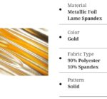 VRB Dec 3 MTR 60 Inch Net Gold Cloth for Decoration,Baby Photoshoot Props Cloth for Decoration,Parties,Costumes, Gift Packing,Party Decor,Backdrop for Wedding mandap,Pooja (Golden Metallic, 3 MTR)