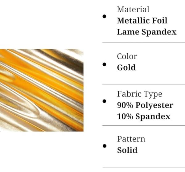 VRB Dec 3 MTR 60 Inch Net Gold Cloth for Decoration,Baby Photoshoot Props Cloth for Decoration,Parties,Costumes, Gift Packing,Party Decor,Backdrop for Wedding mandap,Pooja (Golden Metallic, 3 MTR)