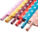 VRB Dec 20pcs Gift Wrapping Paper Sheet,Gift Paper,Gift Wrap Roll,Gift Cover Rapping Paper,Gift Packing Materials,Wrapping Paper for Gift Packing Birthday,valentine,Anniversary,Diwali,Christmas. (20 Pcs Small Heart Printed Design Paper)