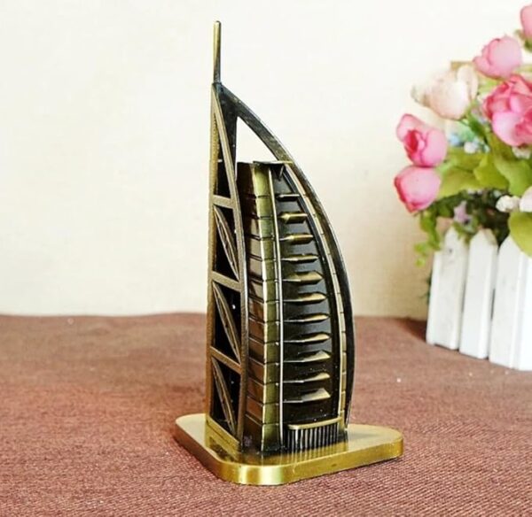 VRB Dec Brass Tm 1 Set For Statue Study Office Desk Decor Showpiece Gift Decoration Accessories Items Decorative Showpeice For Home (Burj Al Arab Hotel), Bronze