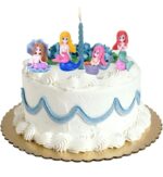 VRB Dec 4 Pcs Miniature Decor Items/Miniature/Miniature Toys for Garden,Toys for Garden/Miniature Garden Accessories for Home Decor,Figurines, Cake Decoration Items (Mermaid with Shell Design 4 Pcs)