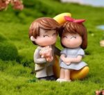 VRB Dec 2 Set Couples Miniature,Figurine,Statue for Valentine Gift, Home,Bedroom,Valentine,Gifts for Girlfriend, Living Room,Office,Restaurant Decor,Wedding,Showpiece,Gifts Figurines (Model 5)