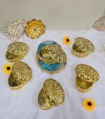 VRB Dec 12pcs Chocolate Box for Wedding storage box Candy Jars Candy Storage Boxes Gift Boxes for Wedding Baby Shower Christmas Birthday Party Dry Fruits,etc. (Oval Shape, Pack Of 12 pcs)