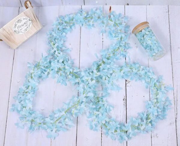 VRB Dec 1 Pcs Artificial Flowers Vine Silk Wisteria Garland Fake Ivy,(6 ft Long) Wedding Decoration Diwali/Ganpati/Christmas Decorations Fake Daisy Floral Vine Silk Hanging Flower for Home.