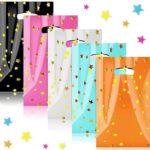 VRB Dec 48 pcs Foil Guddy bags, return gift bags for kids birthday, Happy Birthday Party Return Gift Bags For Boys and Girls, Colorful Gift Bags (48 pcs Mini Star Design)