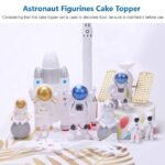 VRB Dec 3pcs Astronaut Miniature Showpiece Set for Home Decor, car Dashboard,Valentine,Living Room,Gifts Figurines,Cake Decoration Items-Resin (3 Pcs Small Blue Star Astronaut showpiece)