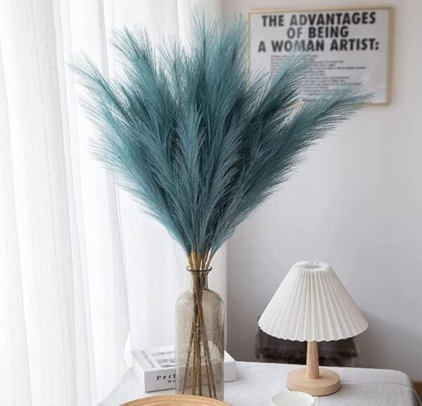VRB Dec™ 3 Pcs Artificial Pampas Grass Sticks | Faux Flowers for Vases | Decoration Items for Living Room Vase Office, Bedroom, Balcony Table, Diwali Decoration tems Corner