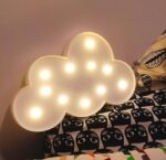 VRB Dec 1pcs Night Light LED Marquee Sign-Baby Light-Battery Operated Nursery Lamp, Decorative Light for Kid's Room/Party/Home/Wall Décor Party Light and Wall Lamp (Pack of 1) (White Cloud)