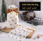 VRB Dec 50 Pcs Return Gift Bags - Potli Bags, Return Gift Bags for Kids Birthday - Gift Packing Bags - Goodie Bag for Return gifts - goodie bags - gift pouches for return gifts - guddy bags for return gifts (50 Pcs Polkadot Ribbon Bag)