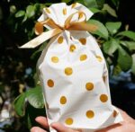 VRB Dec 50 Pcs Return Gift Bags - Potli Bags, Return Gift Bags for Kids Birthday - Gift Packing Bags - Goodie Bag for Return gifts - goodie bags - gift pouches for return gifts - guddy bags for return gifts (50 Pcs Polkadot Ribbon Bag)