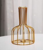 VRB Dec 1Pcs Metal Vase Aesthetic Vase, Flower Vase, Pampas Grass Vase,Vase for Flower,Vase for Plants,Vase Home Decor Centrepiece Decor for Home, Office,Living Room Decor (Design 1)