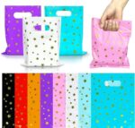 VRB Dec 48 pcs Foil Guddy bags, return gift bags for kids birthday, Happy Birthday Party Return Gift Bags For Boys and Girls, Colorful Gift Bags (48 pcs Mini Star Design)