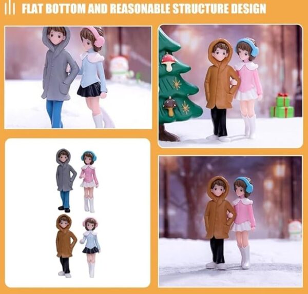 VRB Dec 2 Set Couples Miniature,Figurine,Statue for Valentine Gift, Home,Bedroom,Valentine,Gifts for Girlfriend, Living Room,Office,Restaurant Decor,Wedding,Showpiece,Gifts Figurines (Model 3)