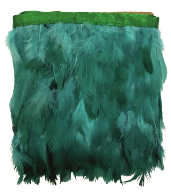 VRB Dec Natural Hackle Pointed Dyed Feathers Trim Fringe Lace Art/Craft/DIY (3-5 Inch) (9 Meters).