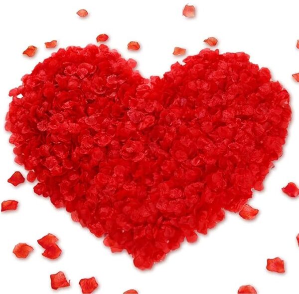 VRB Dec (300pcs Artificial Silk Rose Petals Decoration Wedding Party,Rose Petals Silk Petals Scatter Petals for Pooja Thali, Festival and Events, Home, Table, Badroom, Pooja Room.
