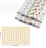 VRB Dec 20pcs Gift Wrapping Paper Sheet/Gift Paper For packing/Gift Papers Sheets/Gift Wrapper/Gift Packing Material Wrapping Paper for Gift Packing Birthday,Anniversary,Diwali,Christmas.(Golden Sheet)