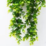 VRB Dec 2pcs Artificial Greenery Ferns Plants Vines Hanging Flowers Needle Wall Hanging For Home Decor Door Wall Balcony Decoration Party Festival Craft (Euclyptus Fern)