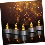 VRB Dec 24 Pcs Acrylic Flameless & Smokeless Decorative Candles Led Tea Light Candle Perfect for Gifting, Home, Birthday, Diwali, Christmas,Decorative Candles,Birthday (Metallic Silver)