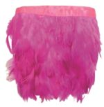 VRB Dec Natural Hackle Pointed Dyed Feathers Trim Fringe Lace Art/Craft/DIY (3-5 Inch) (9 Meters).