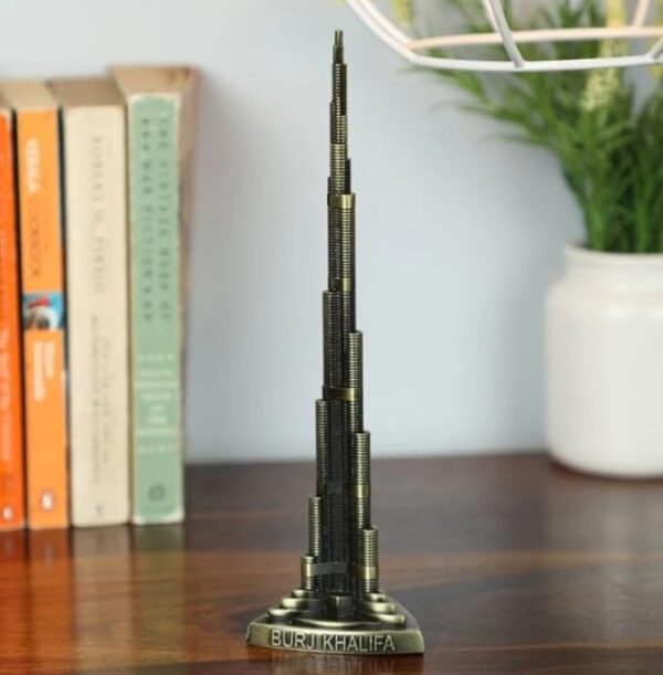 VRB Dec Brass Tm 1 Set for Statue Study Office Desk Decor Showpiece Gift Decoration Accessories Items Decorative Showpeice Home (Burj Khalifablack,Gold)