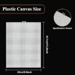 VRB Dec 25 pcs Cross Stitch Cloth/Bag Making Materials,Canvas Sheet for Craft, Sewing/Embroidery Projects and DIY,Plastic Canvas Sheet for Decoration. (25 Pcs Cross Stitch Cloth)