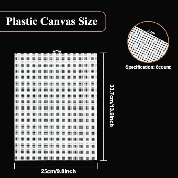 VRB Dec 25 pcs Cross Stitch Cloth/Bag Making Materials,Canvas Sheet for Craft, Sewing/Embroidery Projects and DIY,Plastic Canvas Sheet for Decoration. (25 Pcs Cross Stitch Cloth)