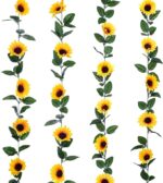 VRB Dec 1 Pcs Artificial Flowers Vine Silk Daisy Garland Fake Ivy,(6 ft Long) Wedding Decorations Diwali/Ganpati/Christmas Decorations Fake Daisy Floral Vine Silk Hanging Flower for Home.