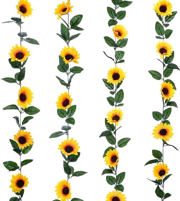 VRB Dec 1 Pcs Artificial Flowers Vine Silk Daisy Garland Fake Ivy,(6 ft Long) Wedding Decorations Diwali/Ganpati/Christmas Decorations Fake Daisy Floral Vine Silk Hanging Flower for Home.