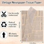 VRB Dec 20pcs Gift Wrapping Paper Sheet/Gift Paper For packing/Gift Papers Sheets/Gift Wrapper/Gift Packing Material Wrapping Paper for Gift Packing Birthday,Anniversary,Diwali,Christmas.(Newspaper Print)