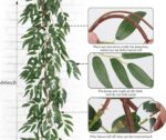 VRB Dec 1pcs Artificial Greenery Ferns Plants Vines Hanging Flowers Needle Wall Hanging For Home Decor Door Wall Balcony Decoration Party Festival Craft (Bamboo Fern Garland)