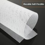 VRB Dec 25 pcs Cross Stitch Cloth/Bag Making Materials,Canvas Sheet for Craft, Sewing/Embroidery Projects and DIY,Plastic Canvas Sheet for Decoration. (25 Pcs Cross Stitch Cloth)