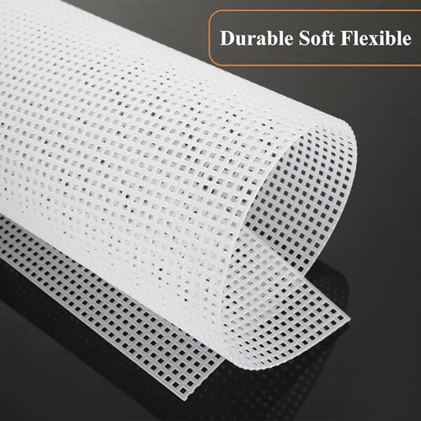 VRB Dec 25 pcs Cross Stitch Cloth/Bag Making Materials,Canvas Sheet for Craft, Sewing/Embroidery Projects and DIY,Plastic Canvas Sheet for Decoration. (25 Pcs Cross Stitch Cloth)