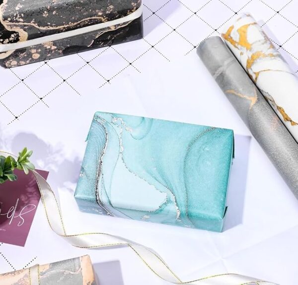 VRB Dec 20pcs Gift Wrapping Paper Sheet/Gift Paper For packing/Gift Papers Sheets/Gift Wrapper/Gift Packing Material Wrapping Paper for Gift Packing Birthday,Anniversary,Diwali,Christmas.(Marble Sheet Design)