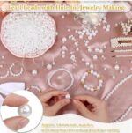 VRB Dec Artificial Pearls Beads Moti Pearls Beads for Jewellery Making, Beads for Bracelet Making, Resin Art,Beads, Crafting, Scrap Booking and Embroidery DIY Craft (12MM (300Pcs), Off-White)