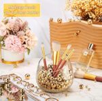 VRB Dec Artificial Pearls Moti Pearls for Jewellery Making - 300Pcs Golden 14MM