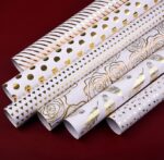 VRB Dec 20pcs Gift Wrapping Paper Sheet/Gift Paper For packing/Gift Papers Sheets/Gift Wrapper/Gift Packing Material Wrapping Paper for Gift Packing Birthday,Anniversary,Diwali,Christmas.(Golden Sheet)