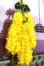 VRB Dec 12 Pcs (43.2Ft) Artificial Wisteria Vine| Ratta Fake Wisteria Hanging | Garland Silk Long Hanging Bush Flowers String for Home Party Wedding Decor