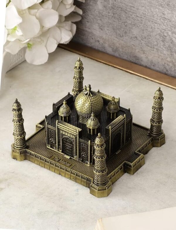 VRB Dec Brass 1 Set For Statue Study Office Desk Decor Showpiece Gift Decoration Accessories Items Decorative Showpeice For Home (Taj Mahal), Bronze