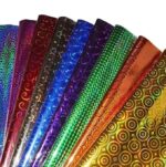 VRB Dec 50pcs Gift Wrapping Paper Sheet/Gift Paper For packing/Gift Papers Sheets/Gift Wrapper/Gift Packing Material Wrapping Paper for Gift Packing Birthday,Anniversary,Diwali,Christmas.(Holographic Metallic Gift Paper)