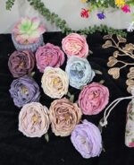 VRB Dec 12 Pcs Artificial Rose Flowers for Decoration,Fake Water Floating Flowers for Pooja Thali, Festival and Events, Home, Table, Badroom, Pooja Room & DIY (12 Pcs - Dahlia Rose)