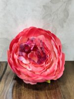 VRB Dec 12Pcs Artificial Big Pheony Flowers for Home Decoration, Pooja thali, Gift, Mandir Pooja Table, Cake Decor, Bouquet Making, Backdrop, DIY Art Craft, Diwali Items (Dark Rani (Pack of 12pcs))