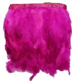 VRB Dec Natural Hackle Pointed Dyed Feathers Trim Fringe Lace Art/Craft/DIY (3-5 Inch) (9 Meters).