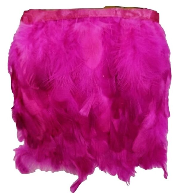 VRB Dec Natural Hackle Pointed Dyed Feathers Trim Fringe Lace Art/Craft/DIY (3-5 Inch) (9 Meters).