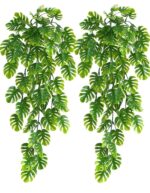 VRB Dec 2pcs Artificial Greenery Ferns Plants Vines Hanging Flowers Needle Wall Hanging For Home Decor Door Wall Balcony Decoration Party Festival Craft (Palm Fern)